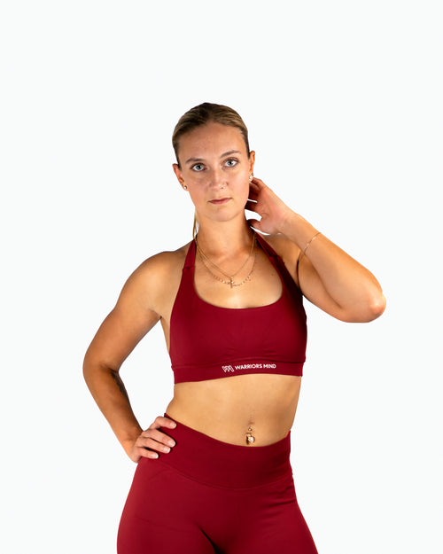 Backless Scarletᵂᴹ Sports Bra - Burgundy Red